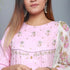 Jacquard pink Anarkali Kurta with Palazzo and Dupatta (Set Of 3)