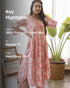 Rose Pink Sanganeri Print Co-ord Set (Set Of 2)