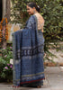 Varuna Indigo Blue Bagru print Saree with Bagru print Blouse