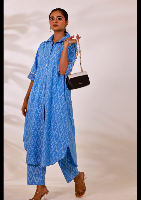 Azure Blue Handcrafted Co-Ord set (set of 2)