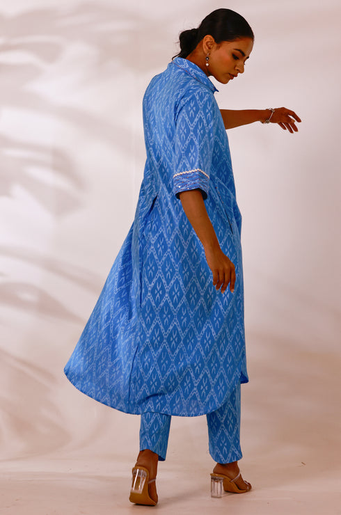 Azure Blue Handcrafted Co-Ord set (set of 2)