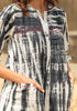 Black Abar Tie & Dye Handcrafted shirt Kurta with pant salwar (set of 2)