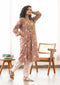 Dusty Pink Sanganeri print Kurta with Salwar (set of 2)