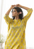 Yellow floral discharge print Kurta with Salwar (set of 2)