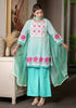 Aqua Green Hand-Block Printed Short Length Kurta Set