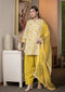 Earthy yellow Hand Block Printed Short Kurta Salwar Set