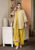 Earthy yellow Hand Block Printed Short Kurta Salwar Set