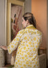 Earthy yellow Hand Block Printed Short Kurta Salwar Set