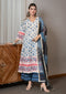 Classic Blue Hand Block Printed A-Line Kurta Set