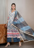 Classic Blue Hand Block Printed A-Line Kurta Set