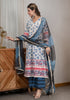 Classic Blue Hand Block Printed A-Line Kurta Set