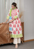 Red Hand-Block Print Anarkali Suit with Dupatta