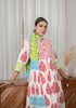 Red Hand-Block Print Anarkali Suit with Dupatta