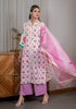 Pink Hand-Block Printed Straight Fit Kurta Set