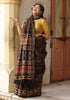 Saksha Syahi Black Ajrakh Print Saree with Yellow Blouse.