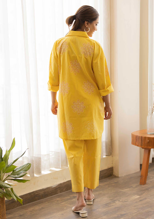 Rambha Yellow Co-Ord set (Set of 2)