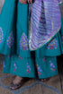 Pine Green Chanderi Anarkali Suit with Gota Dupatta (Set of 3)
