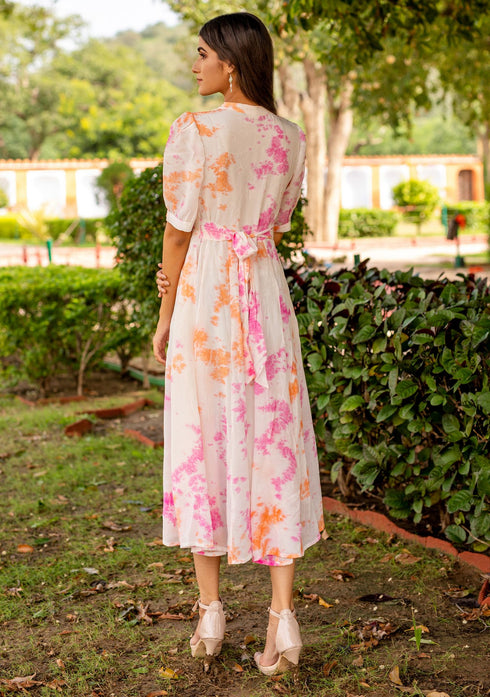 Pink Tie and Dye Dress