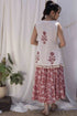 Red Pomegranate Print Flared Dress with Cape (set of 2)