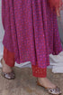 Magenta Printed Gathered Kurta with Pant and Dupatta (set of 3)