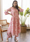 Rose Pink Sanganeri Print Co-ord Set (Set Of 2)