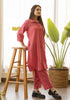 Amaranth Red Discharge print Co-Ord Set (set of 2)