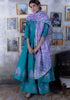 Pine Green Chanderi Anarkali Suit with Gota Dupatta (Set of 3)
