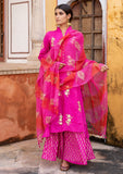 Pink Voile Gota Patti Sharara suit Set (set of 3)