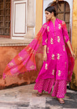 Pink Voile Gota Patti Sharara suit Set (set of 3)