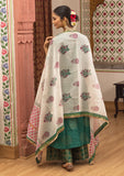 Utsav Forest Green Flared Kurta Set with Gota Work. (set of 3)