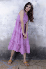 Carnation Pink Halter Neck Dress