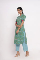 Aqua Green Comfort Kurta with Pant (Set of 2)