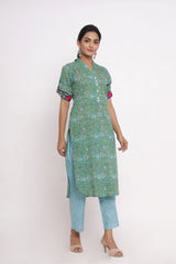 Aqua Green Comfort Kurta with Pant (Set of 2)