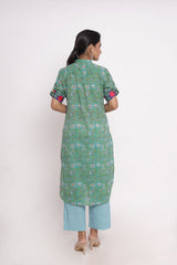 Aqua Green Comfort Kurta with Pant (Set of 2)
