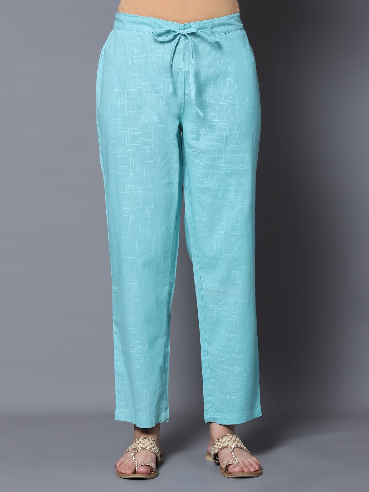 Blue Rose A-line Kurta with Pant (Set of 2)