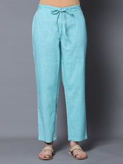 Blue Rose A-line Kurta with Pant (Set of 2)