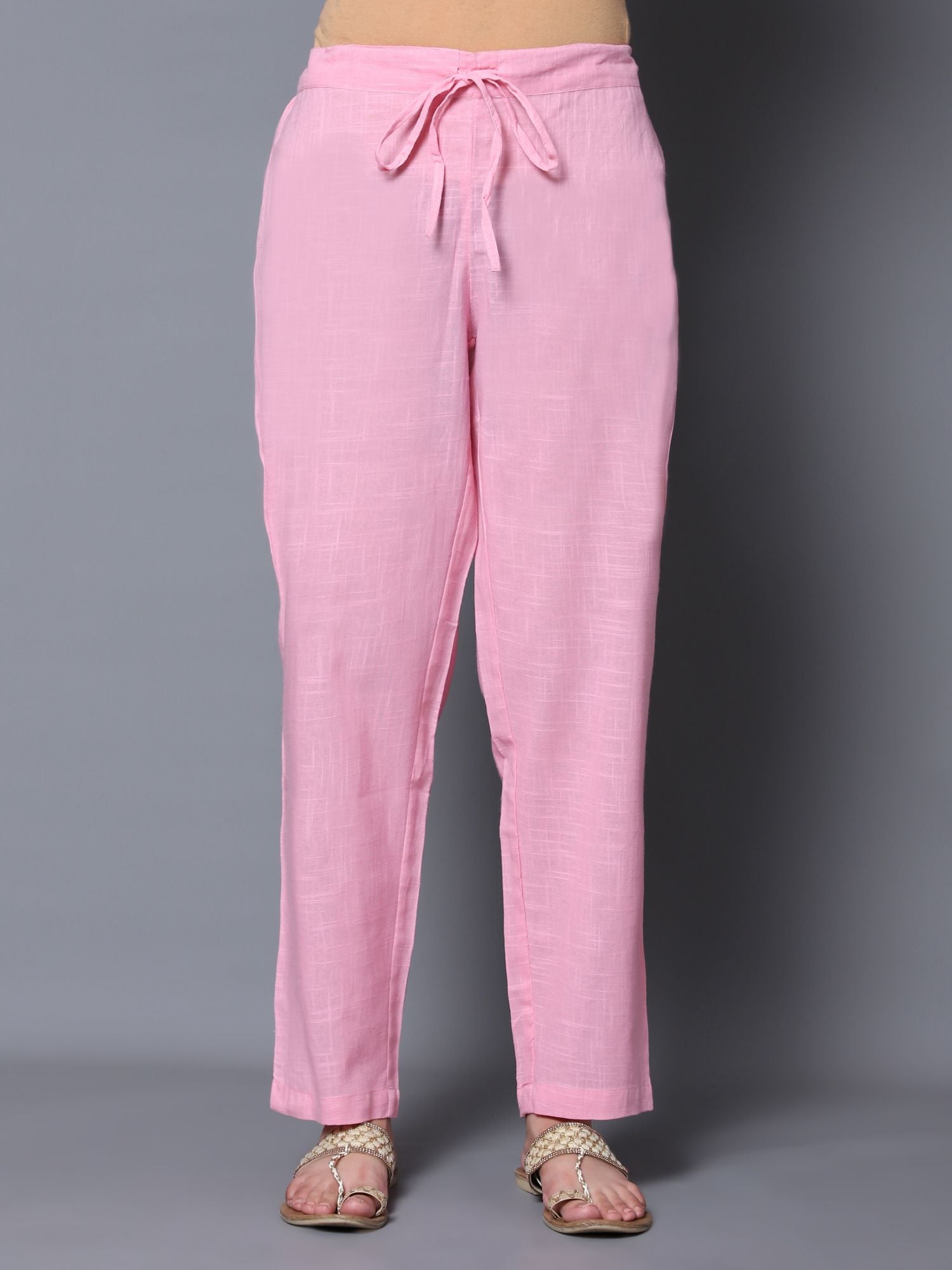 Pink Rose A-line Kurta with Pant (Set of 2)