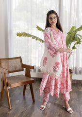 Rose pink Co-Ord set with jacket (set of 3)