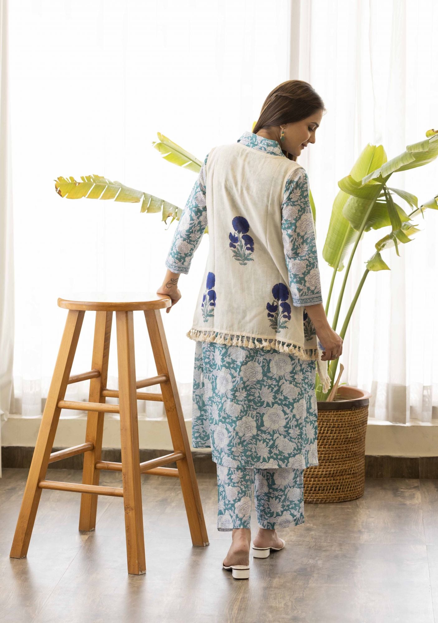 Persian Green Co-Ord Set with Jacket (set of 3)